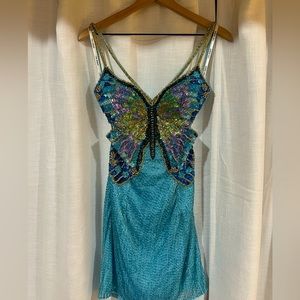 Sherri Hill fully beaded butterfly cocktail